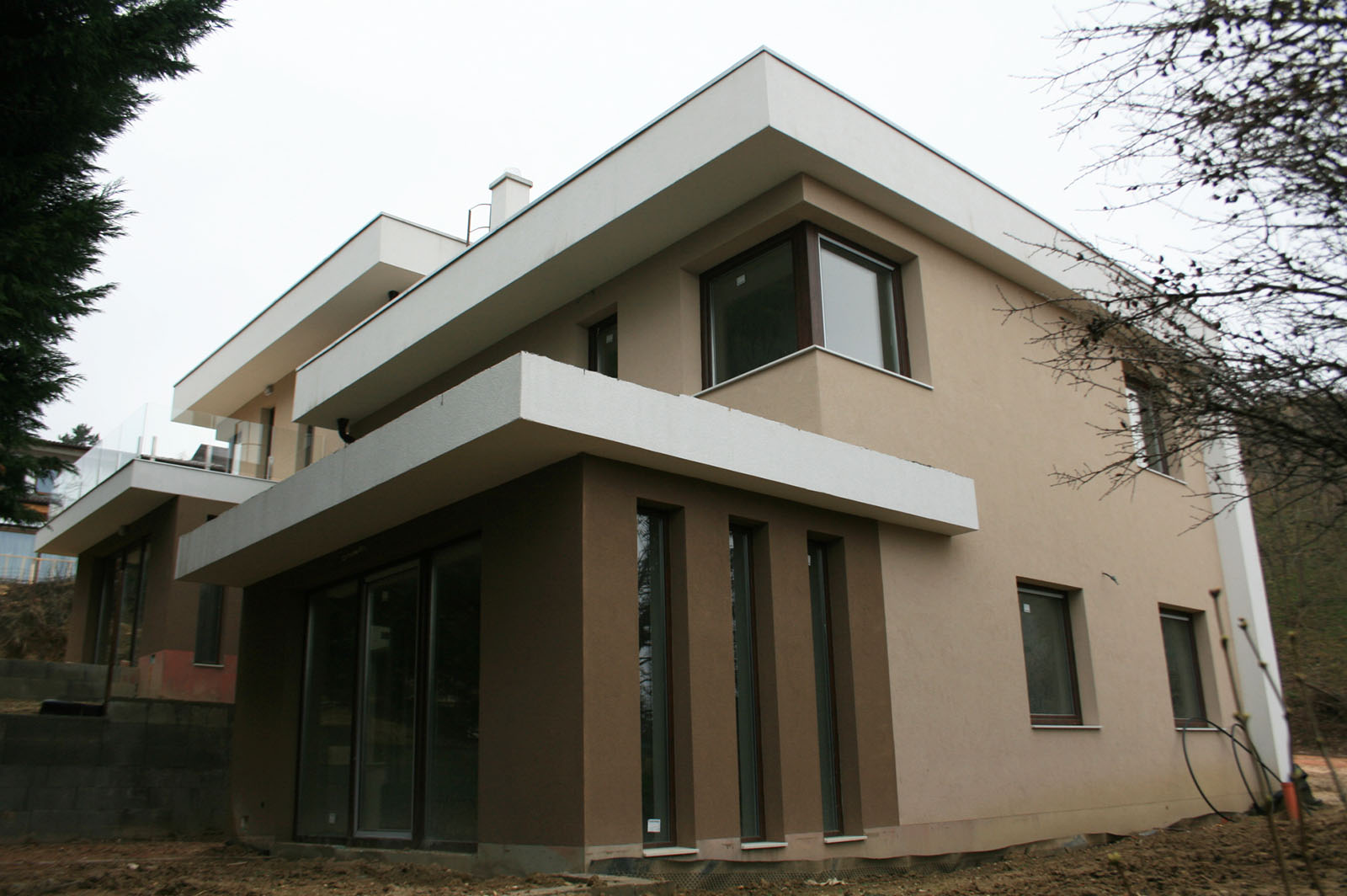 ikerházak tervezése, modern design, ikerház diósdon
