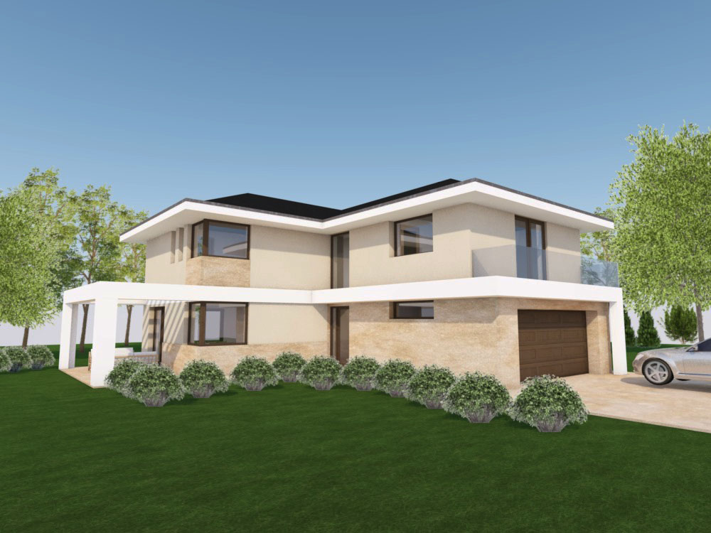 modern családi ház Diósdon