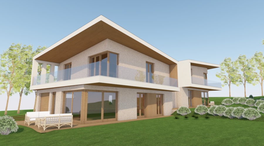 minimál iker családi ház tervezése