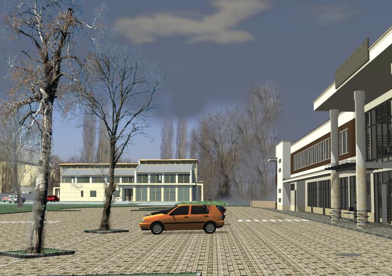 az irodaház parkolójának terve