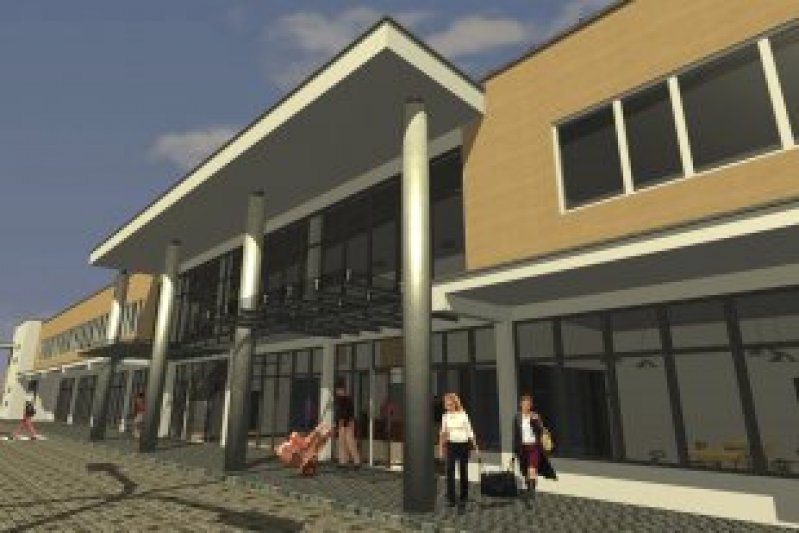 irodaház tervezés látványterv, főbejárat