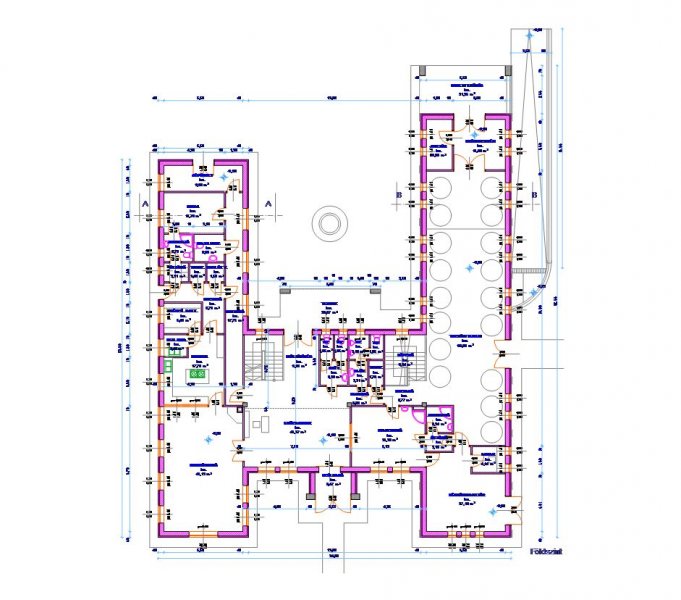 borászati üzem alaprajz terv, földszint