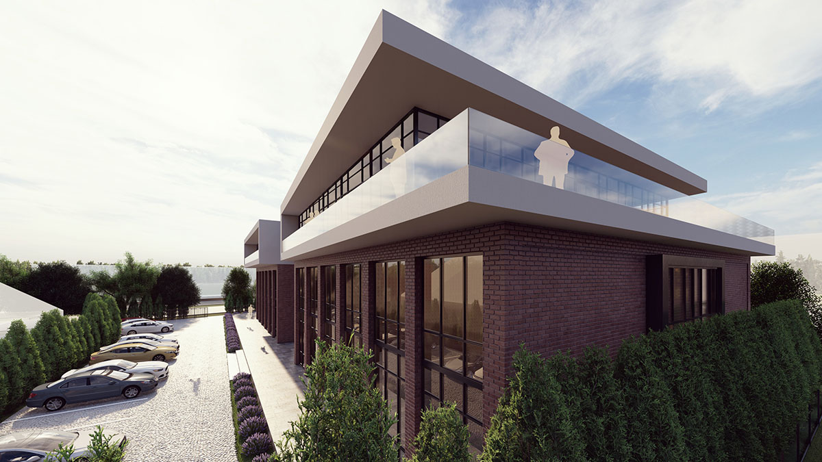 irodaház látványterv