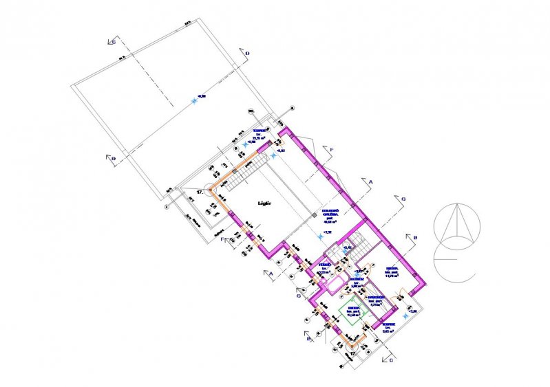 rendelő alaprajz, emelet