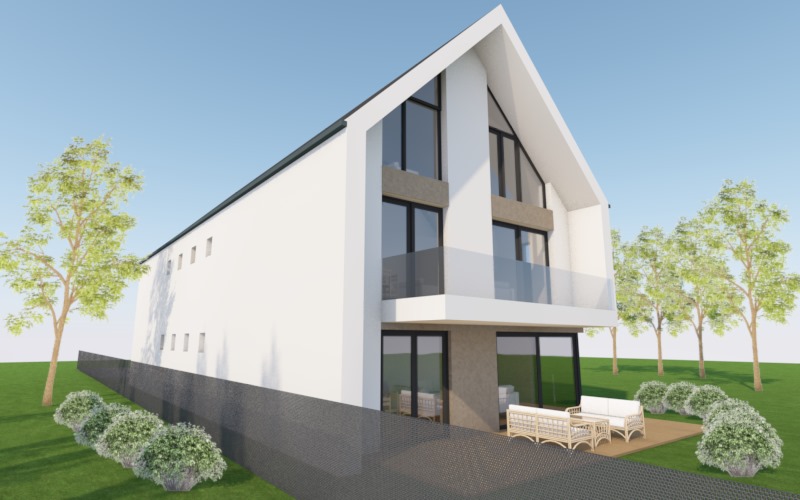 3d látványterv társasház