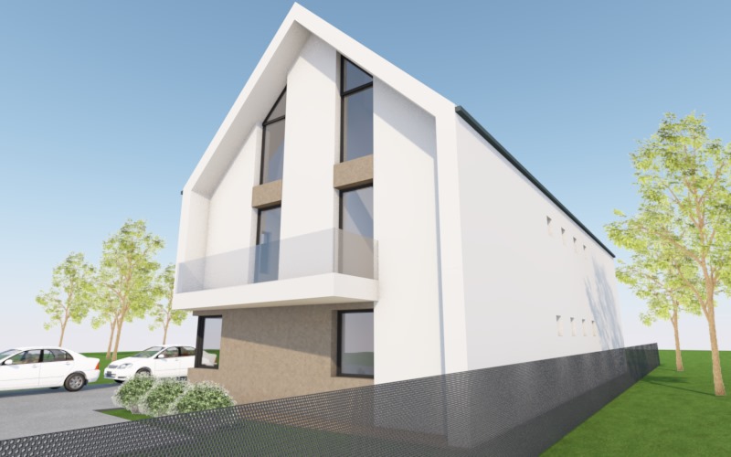 látványterv, társasház tervezés grafika