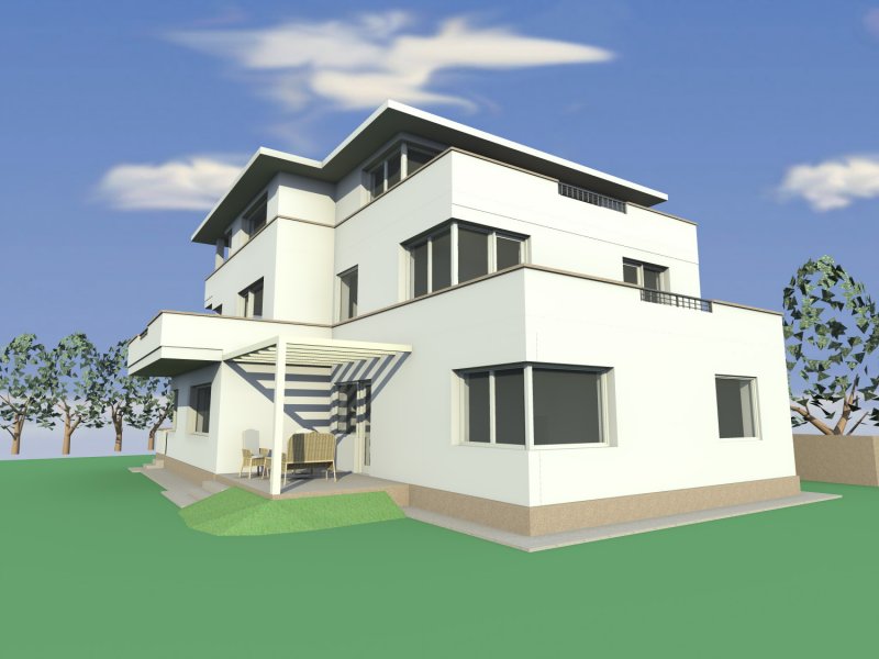 minimál stílusú társasház dizájn