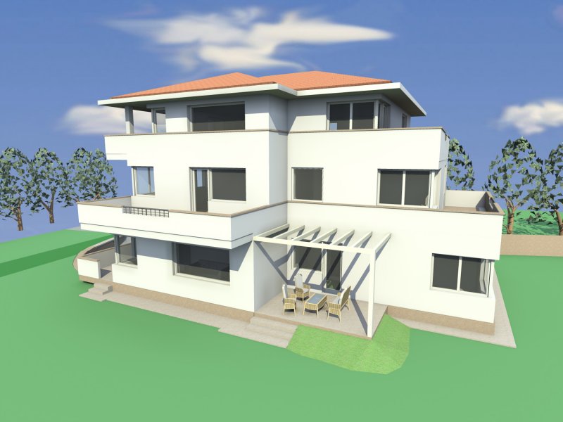 grafikai látványterv, társasház építészeti tervezés