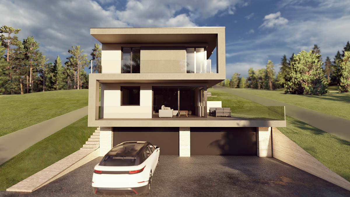 háromlakásos minimál társasház