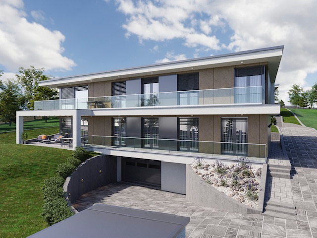 modern minimál társasház építészmérnök