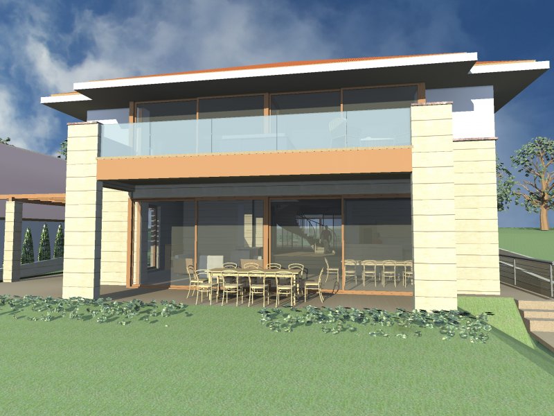 passzív családi ház homolokzat